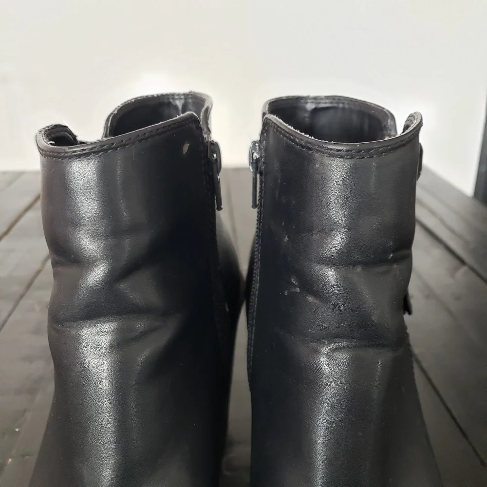 Candie's Women's 8 Black Chunky Platform Heel Ankle Booties Boots Y2K 90s Shoes